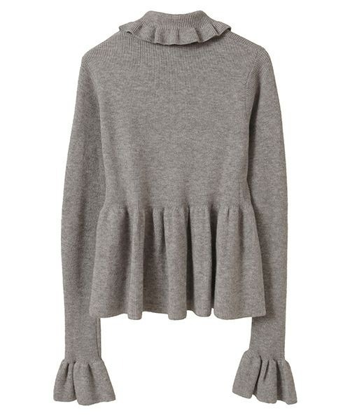 Candy Stripper（キャンディストリッパー）の「PEPLUM TURTLE ニット（ニット/セーター・レディース・ヘザーグレー/アイボリー/ブラック・FREE）」の22枚目の写真