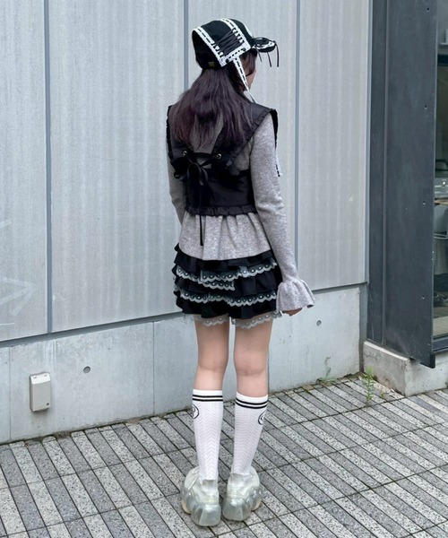 Candy Stripper（キャンディストリッパー）の「PEPLUM TURTLE ニット（ニット/セーター・レディース・ヘザーグレー/アイボリー/ブラック・FREE）」の19枚目の写真