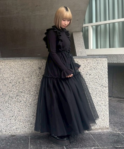 Candy Stripper（キャンディストリッパー）の「PEPLUM TURTLE ニット（ニット/セーター・レディース・ヘザーグレー/アイボリー/ブラック・FREE）」の12枚目の写真