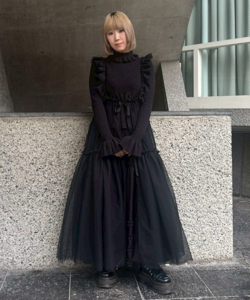 Candy Stripper（キャンディストリッパー）の「PEPLUM TURTLE ニット（ニット/セーター・レディース・ヘザーグレー/アイボリー/ブラック・FREE）」の11枚目の写真