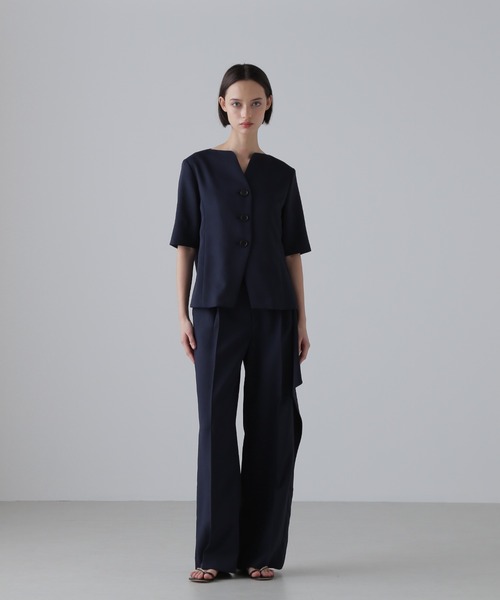 ato アトウ クラシック ウールノーカラー ジャケット ATO ジャケット ノーカラージャケット CLASSIC WOOL NO-COLLAR