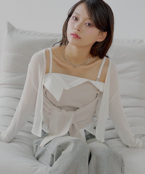 紐取り外しフロント巻きニットベア（キャミソール）｜Chico