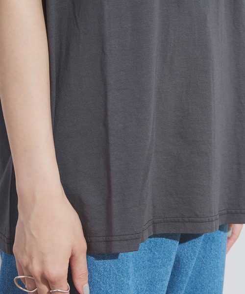 fig London(フィグロンドン)の「●double no sleeve(Tシャツ/カットソー・レディース・チャコールグレー/ホワイト・FREE)」の3枚目の写真