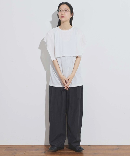 fig London(フィグロンドン)の「●double no sleeve(Tシャツ/カットソー・レディース・チャコールグレー/ホワイト・FREE)」の16枚目の写真