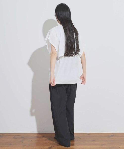 fig London(フィグロンドン)の「●double no sleeve(Tシャツ/カットソー・レディース・チャコールグレー/ホワイト・FREE)」の19枚目の写真