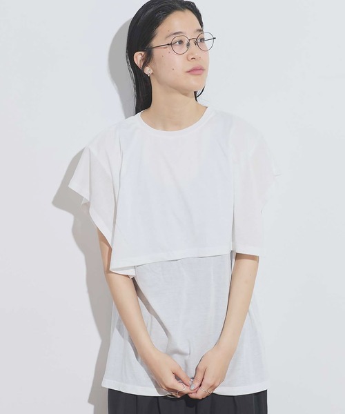 fig London(フィグロンドン)の「●double no sleeve(Tシャツ/カットソー・レディース・チャコールグレー/ホワイト・FREE)」の7枚目の写真