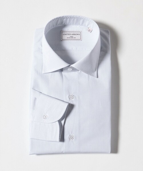 ALBINI グラフチェック セミワイドカラー シャツ（ビジネスシャツ