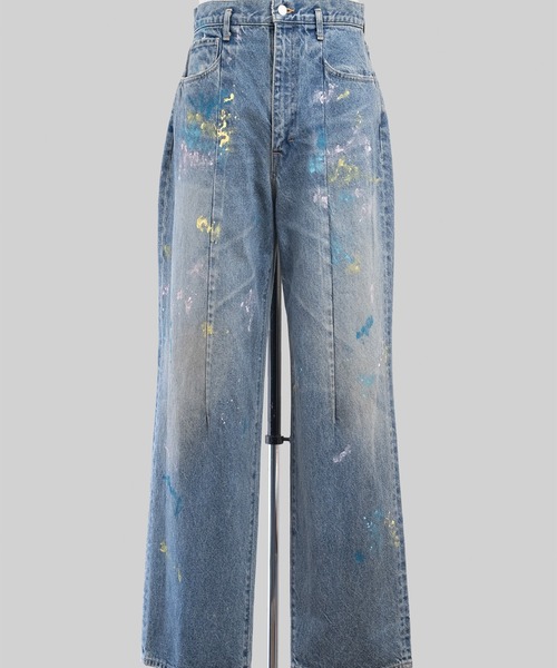 SHINYAKOZUKA（シンヤコヅカ）の「PAINTED ORDINARY CITY STRAIGHT（デニムパンツ・メンズ・インディゴブルー/ブラック・LARGE/MEDIUM/SMALL）」の2枚目の写真