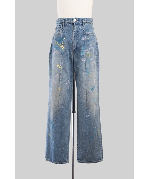 SHINYAKOZUKA（シンヤコヅカ）の「PAINTED ORDINARY CITY STRAIGHT（デニムパンツ・メンズ・インディゴブルー/ブラック・LARGE/MEDIUM/SMALL）」の4枚目の写真