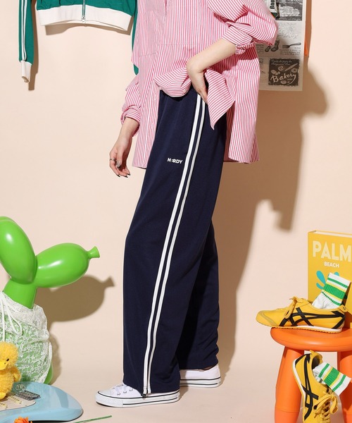 NERDY トラックパンツ ○NERDY○ racing トラックパンツ (4色) unisex (NERDY/トラック