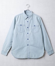 【T13】【HOUSTON】USA COTTON CHAMBRAY LONGSLEEVE SHIRT 41092