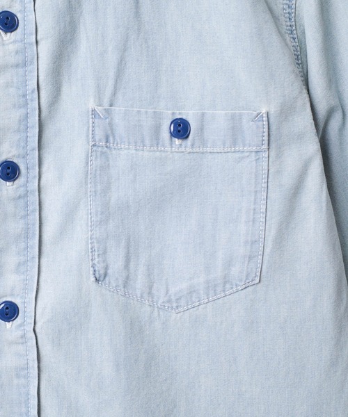 HOUSTON(ヒューストン)の「【T13】【HOUSTON】USA COTTON CHAMBRAY LONGSLEEVE SHIRT 41092(シャツ/ブラウス・メンズ・ブルー系その他/ブルー系その他2/インディゴブルー・15 /18/16/17)」の19枚目の写真