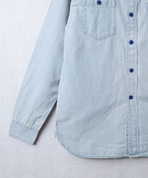 HOUSTON(ヒューストン)の「【T13】【HOUSTON】USA COTTON CHAMBRAY LONGSLEEVE SHIRT 41092(シャツ/ブラウス・メンズ・ブルー系その他/ブルー系その他2/インディゴブルー・15 /18/16/17)」の20枚目の写真