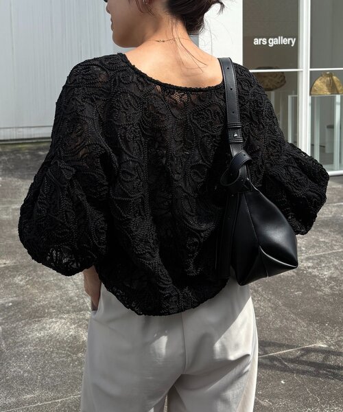 CAPRICIEUX LE'MAGE（カプリシューレマージュ）の「コードレースジップブルゾン（ブルゾン・レディース・ブラック/アイボリー・FREE）」の20枚目の写真