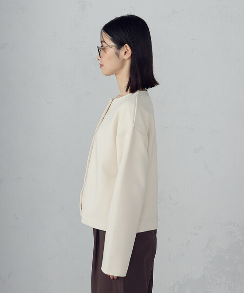 COMME CA ISM（コムサイズム）の「ダンボールニット カーディガン / セットアップ対応（カーディガン/ボレロ・レディース・ブラック/アイボリー/ダークグリーン/ベージュ・MEDIUM/LARGE/X-LARGE/SMALL）」の17枚目の写真