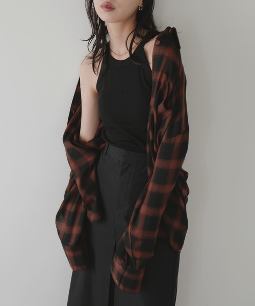 チェックオーバーサイズシャツ（シャツ/ブラウス）｜LIAN