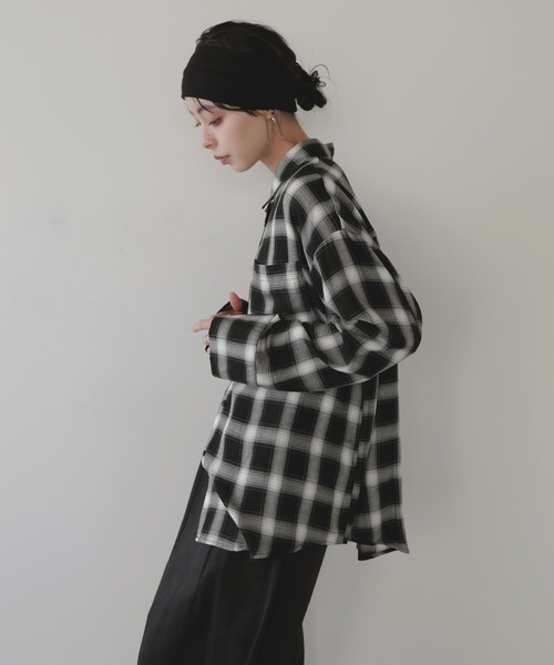 LIAN（リアン）の「チェックオーバーサイズシャツ（シャツ/ブラウス