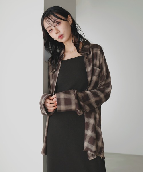 LIAN（リアン）の「チェックオーバーサイズシャツ（シャツ/ブラウス