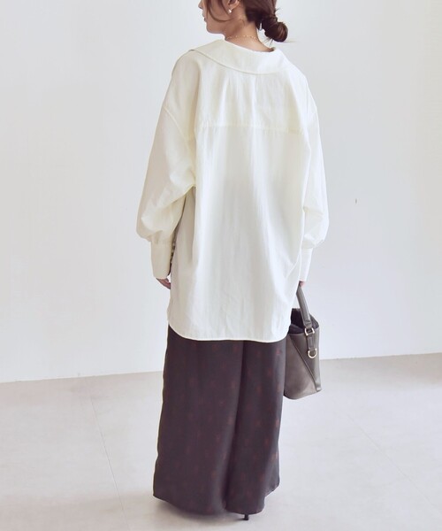 quaranciel(カランシエル)の「quaranciel:〈手洗い可能〉モノグラム ドット リラックス ワイド パンツ(その他パンツ・レディース・チャコールグレー/ブラウン・ONE SIZE)」の7枚目の写真