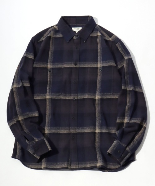 MARUKAWA（マルカワ）の「2026AW HEAVY FLANNEL USAコットン ヘビーウェイト オンブレネルチェック ワークシャツ（シャツ/ブラウス・メンズ・ブラック/レッド/ネイビー/ブラウン/イエロー/キャメル/アイボリー/カーキ/ブラウン系その他/グレー系その他/ブラック系その他/ブラック系その他2/レッド系その他/ブルー系その他・M/L/LL）」の10枚目の写真