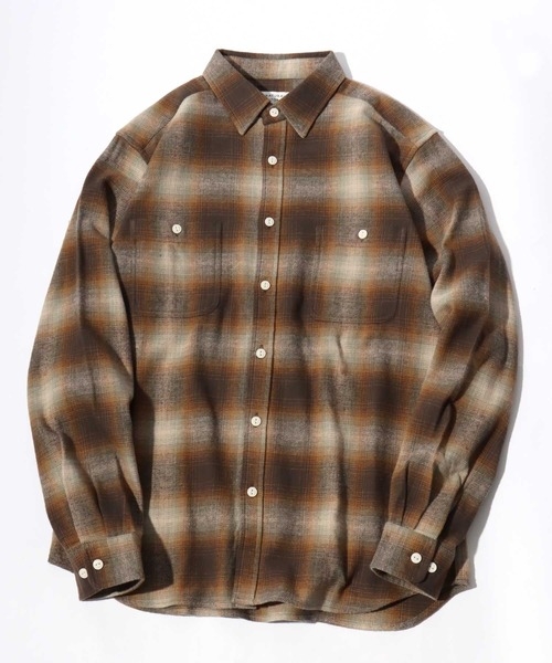 MARUKAWA（マルカワ）の「2026SS USAコットン ヘビーウェイト オンブレネルチェック ワークシャツ（シャツ/ブラウス・メンズ・ブラック/レッド/ネイビー/ブラウン/イエロー/キャメル/アイボリー/カーキ・M/L/LL）」の7枚目の写真