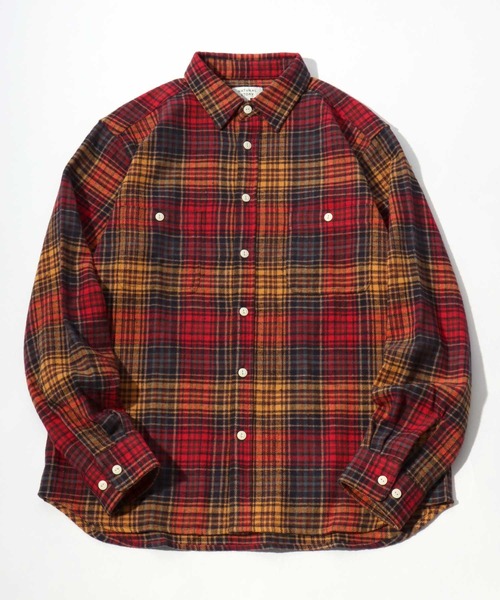 MARUKAWA（マルカワ）の「2026AW HEAVY FLANNEL USAコットン ヘビーウェイト オンブレネルチェック ワークシャツ（シャツ/ブラウス・メンズ・ブラック/レッド/ネイビー/ブラウン/イエロー/キャメル/アイボリー/カーキ/ブラウン系その他/グレー系その他/ブラック系その他/ブラック系その他2/レッド系その他/ブルー系その他・M/L/LL）」の14枚目の写真