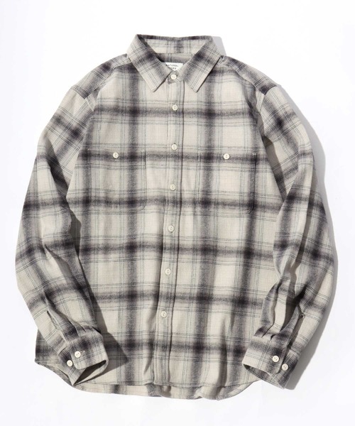 MARUKAWA（マルカワ）の「2026SS USAコットン ヘビーウェイト オンブレネルチェック ワークシャツ（シャツ/ブラウス・メンズ・ブラック/レッド/ネイビー/ブラウン/イエロー/キャメル/アイボリー/カーキ・M/L/LL）」の2枚目の写真