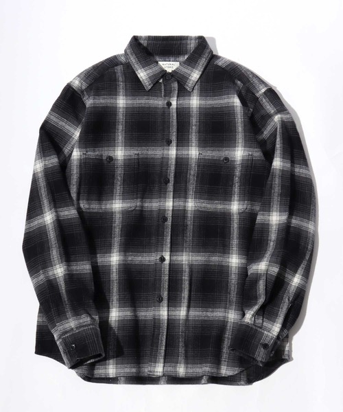 MARUKAWA（マルカワ）の「2026SS USAコットン ヘビーウェイト オンブレネルチェック ワークシャツ（シャツ/ブラウス・メンズ・ブラック/レッド/ネイビー/ブラウン/イエロー/キャメル/アイボリー/カーキ・M/L/LL）」の3枚目の写真