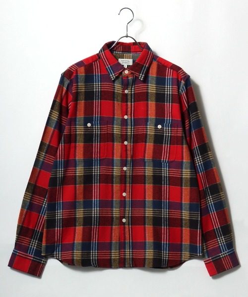 MARUKAWA（マルカワ）の「2026SS USAコットン ヘビーウェイト オンブレネルチェック ワークシャツ（シャツ/ブラウス・メンズ・ブラック/レッド/ネイビー/ブラウン/イエロー/キャメル/アイボリー/カーキ・M/L/LL）」の11枚目の写真