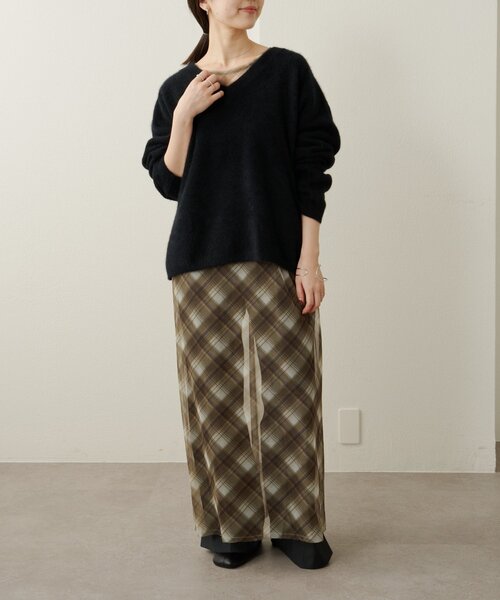 Omekashi（オメカシ）の「ファーウールVプルオーバー（ニット/セーター