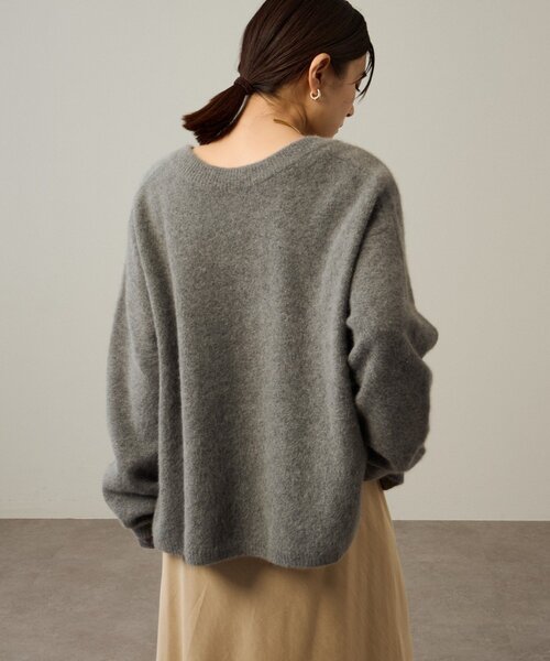 セール】ファーウールVプルオーバー（ニット/セーター）｜Omekashi