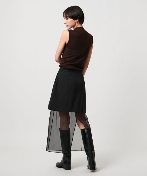 ユナイテッドアローズ　スカート　オーガンジー UNITED ARROWS｜シアー オーガンジー 2WAY スカート