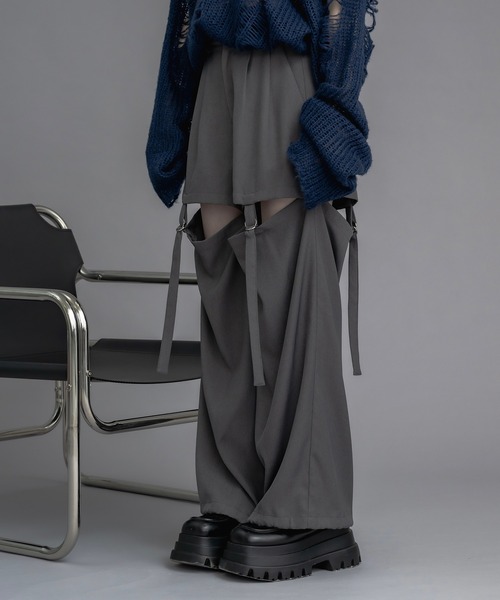 17HR（セブンティーンアワーズ）の「マルチウェイセパレートパンツ（スラックス・レディース・ブラック/グレー・MEDIUM/SMALL）」の7枚目の写真