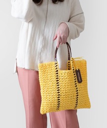 Roberto Pancani（ロベルトパンカーニ）の「ROBERTO PANCANI ロベルトパンカーニ ラフィアコンビカラートートバッグ（トートバッグ）」