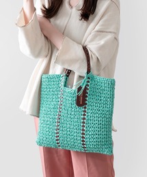 Roberto Pancani（ロベルトパンカーニ）の「ROBERTO PANCANI ロベルトパンカーニ ラフィアコンビカラートートバッグ（トートバッグ）」