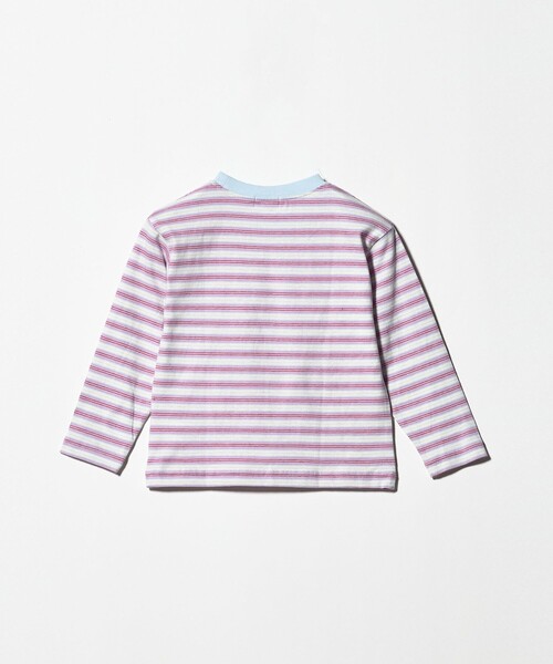 green label relaxing（グリーンレーベルリラクシング）の「マルチボーダー ロングスリーブ Tシャツ / キッズ  100cm-160cm（Tシャツ/カットソー・キッズ・ブラック/ブラウン系/ライラック・100cm/120cm/110cm/140cm/150cm/160cm/130cm）」の15枚目の写真