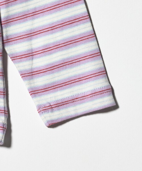 green label relaxing（グリーンレーベルリラクシング）の「マルチボーダー ロングスリーブ Tシャツ / キッズ  100cm-160cm（Tシャツ/カットソー・キッズ・ブラック/ブラウン系/ライラック・100cm/120cm/110cm/140cm/150cm/160cm/130cm）」の17枚目の写真