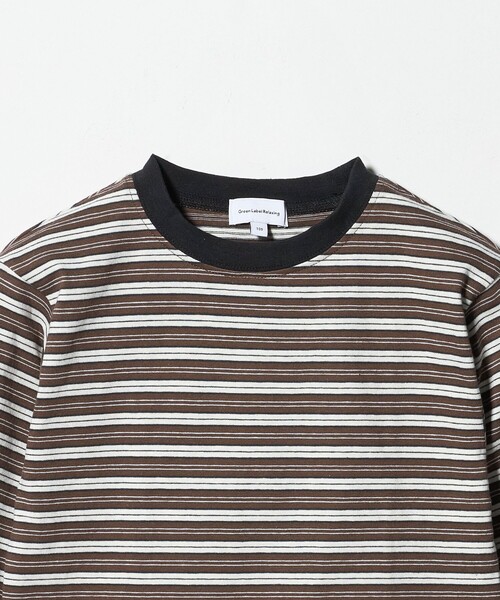 green label relaxing（グリーンレーベルリラクシング）の「マルチボーダー ロングスリーブ Tシャツ / キッズ  100cm-160cm（Tシャツ/カットソー・キッズ・ブラック/ブラウン系/ライラック・100cm/120cm/110cm/140cm/150cm/160cm/130cm）」の20枚目の写真