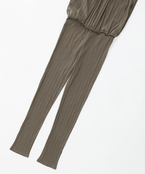 n'OrLABEL(ノアールレーベル)の「『スカート付きランダムリブレギンス』(レギンス/スパッツ・レディース・モカ/ブラック・1/2)」の5枚目の写真