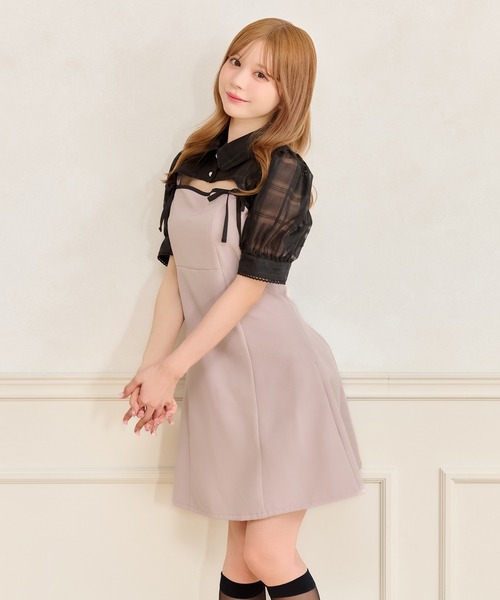 apres jour(アプレジュール)の「【SET着用可能】ダブルリボンミニキャミワンピース(ワンピース・レディース・ブラック/その他/ブラック系その他2/ボルドー/ピンク・フリー/X-LARGE)」の18枚目の写真
