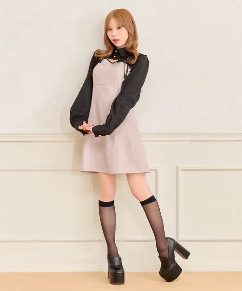 apres jour(アプレジュール)の「【SET着用可能】ダブルリボンミニキャミワンピース(ワンピース・レディース・ブラック/その他/ブラック系その他2/ボルドー/ピンク・フリー/X-LARGE)」の16枚目の写真