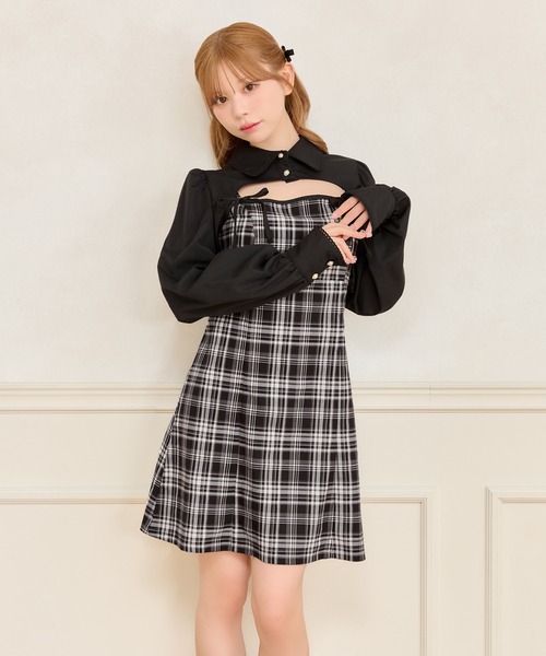 SET着用可能】ダブルリボンミニキャミワンピース（ワンピース）｜apres