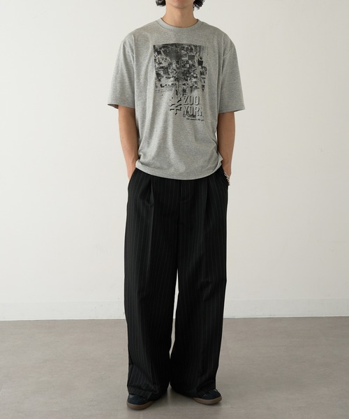 ZOO YORK(ズーヨーク)の「【ZOO YORK】モノクロフォトプリント 短丈Tシャツ Z2503(Tシャツ/カットソー・メンズ・ホワイト/ブラック/グレー・M/L)」の17枚目の写真