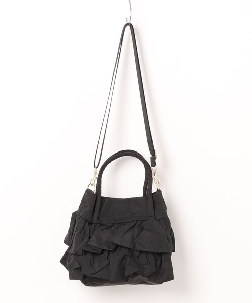 Lee(リー)の「【Lee/リー】フリル2WAYバッグ(ショルダーバッグ・レディース・ブラック/ホワイト/スミクロ・ONE SIZE)」の7枚目の写真
