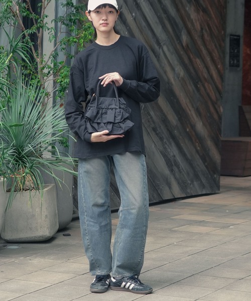 Lee(リー)の「【Lee/リー】フリル2WAYバッグ(ショルダーバッグ・レディース・ブラック/ホワイト/スミクロ・ONE SIZE)」の22枚目の写真