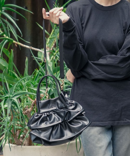 Lee(リー)の「【Lee/リー】フリル2WAYバッグ(ショルダーバッグ・レディース・ブラック/ホワイト/スミクロ・ONE SIZE)」の14枚目の写真