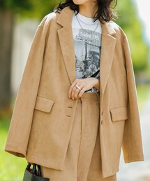 en CAnAF（エンカナフ）の「スエードジャケット 【セットアップ対応】（テーラードジャケット）」