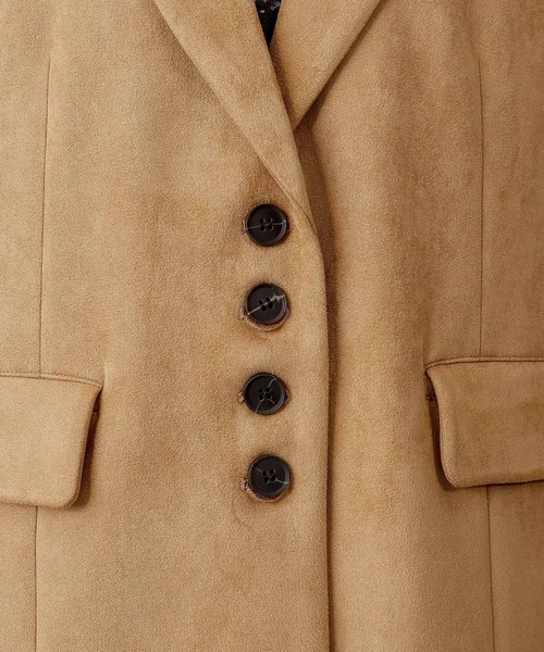 en CAnAF（エンカナフ）の「スエードジャケット 【セットアップ対応】（テーラードジャケット・レディース・ブラウン/ベージュ/ダークブラウン・フリー）」の5枚目の写真