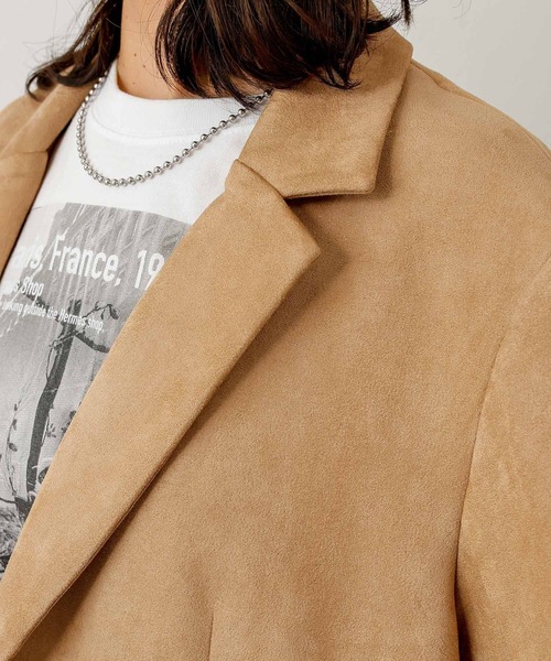 en CAnAF（エンカナフ）の「スエードジャケット 【セットアップ対応】（テーラードジャケット・レディース・ブラウン/ベージュ/ダークブラウン・フリー）」の9枚目の写真
