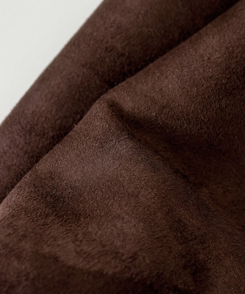 en CAnAF（エンカナフ）の「スエードジャケット 【セットアップ対応】（テーラードジャケット・レディース・ブラウン/ベージュ/ダークブラウン・フリー）」の16枚目の写真